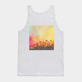 Watercolor field of flowers Tank Top